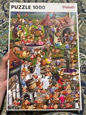 Piatnik Vienna 1000 Pc Jigsaw Puzzle ‘Story of Wine’ By Francois Ruyer COMPLETE